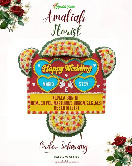 Papan Bunga Pernikahan Rajabasa Raya