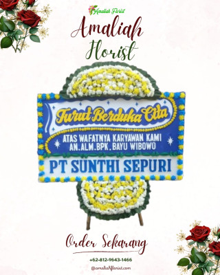 Papan Bunga Duka di Rajabasa Raya