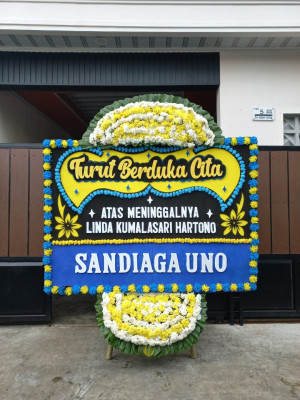 Papan Bunga Duka di Rajabasa Raya